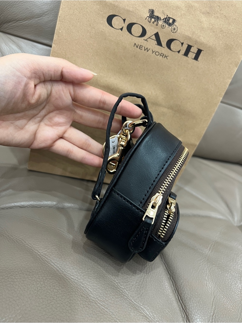 NWT Coach Mini Court Backpack Bag Charm - Picture 6 of 6